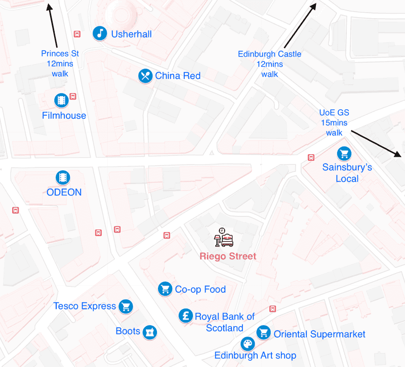 riego surrounding's map