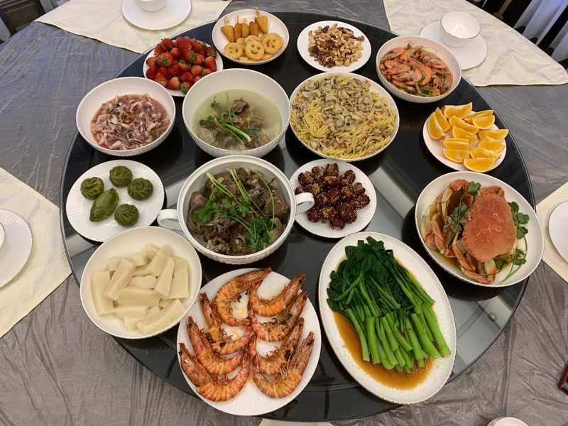 Last year’s Chinese New Year’s Eve meal