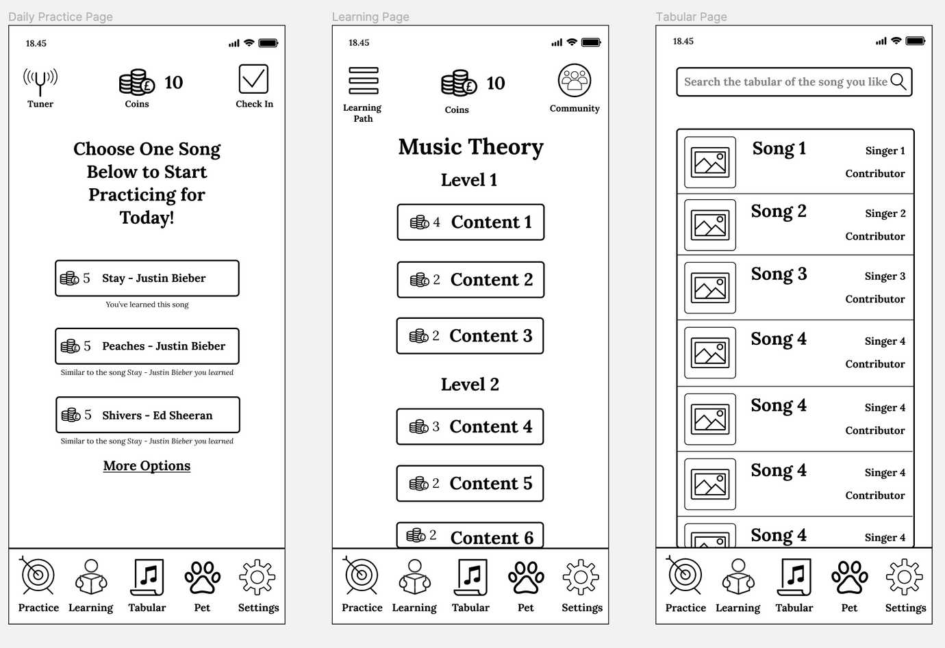 Figure 4, Improved Design after first user evaluation