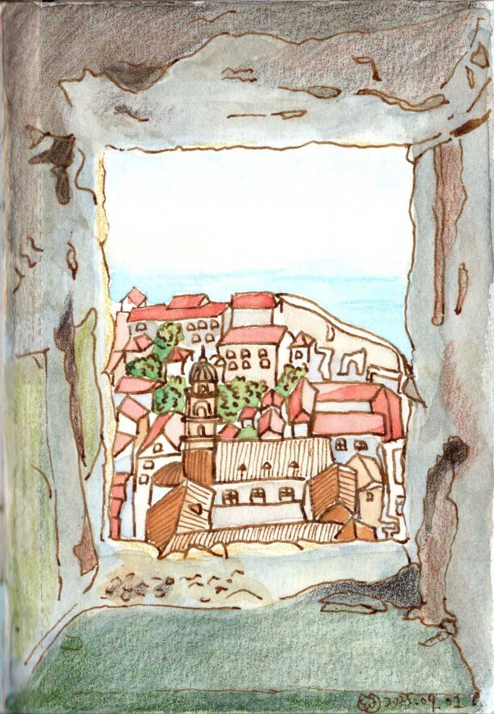 Old city wall in Croatia